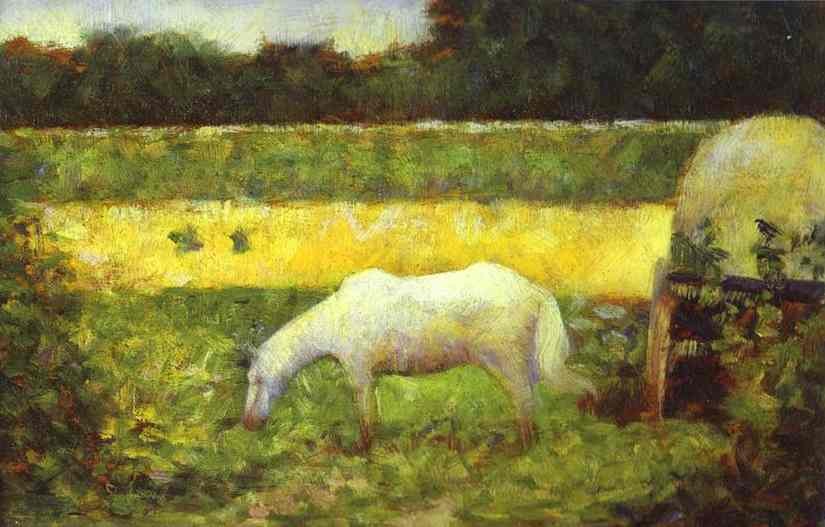 Georges Seurat Landscape with a Horse